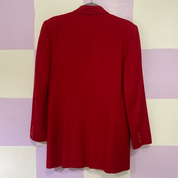 Vintage Red Double-breasted Blazer - Picture 12 of 15